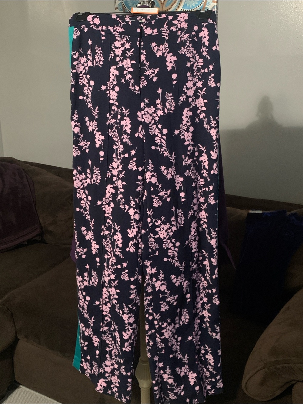 Flying Tomato Women’s Navy Floral Wide-Leg Pants - Pink Blossom